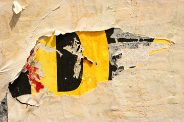 Old ripped torn grunge posters and backgrounds creased crumpled paper backdrop surface placard 