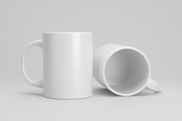 Mug mock up / Coffee cup template on studio background