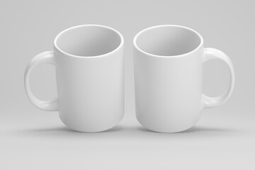 Obraz premium Mug mockup / white coffee cup template
