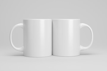 Obraz premium Mug mock up / Coffee cup template on studio background