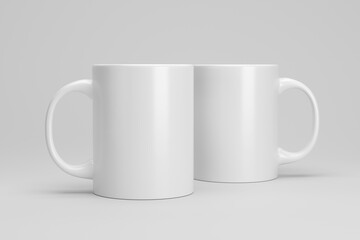 Obraz premium Mug mock up / Coffee cup template on studio background.