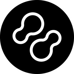 Microorganism, bacteria linear sign