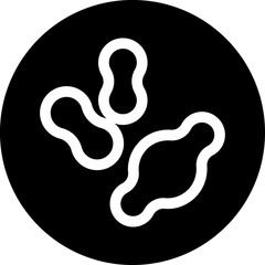 Microorganism, bacteria linear sign