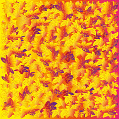 Autumn leaves. Colored background.300 dpi.CMYK color.