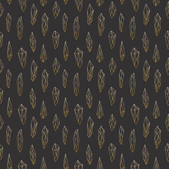 Crystal or natural mineral seamless pattern. vector illustration