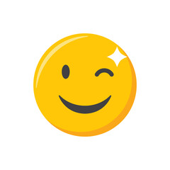 Emoji icon. Happy and smiling Emoticon vector illustration