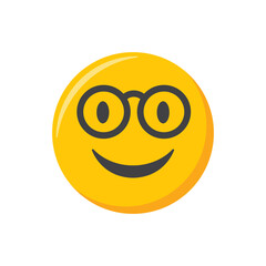 Emoji icon. Happy and smiling face emoticon vector illustration