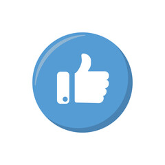 Emoji icon. thumb up, approval social media emoticon reaction, vector illustration.