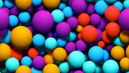 Fototapeta na wymiar Abstract colorful background with spheres. Great for modern banner, poster, brochure, presentation design. Render