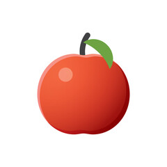 Game UI asset. Gaming user interface apple icon. vector illustration