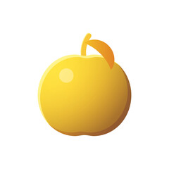 Game UI asset. Gaming user interface apple icon. vector illustration