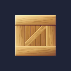 Game UI asset. Gaming user interface crate icon. vector illustration