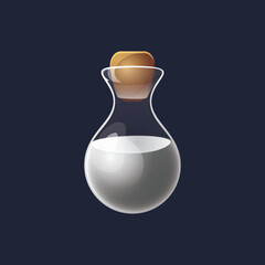Game UI asset. Gaming user interface potion bottle icon. vector illustration