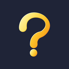 Game UI asset. Gaming user interface question mark icon. vector illustration