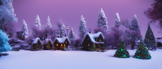 Artistic concept painting of a christmas festive outdoor