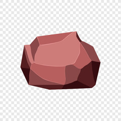 Ore rock boulder. Natural shape stone. vector illustration