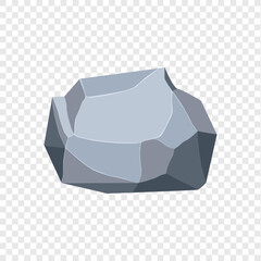 Rock boulder. Natural shape stone. vector illustration