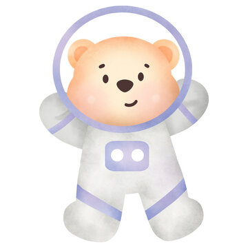 Cute Space Bear  Clipart