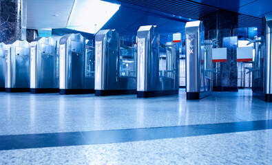 Turnstile on a subway station