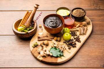 Chyavanprash or chyawanprash is widely consumed in India as a dietary ayurvedic supplement