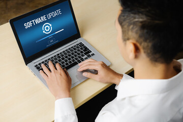 Software update on computer for modish version of device software upgrade
