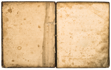 PNG Open old book used paper pages isolated transparent background