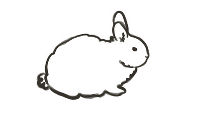 うさぎ　筆