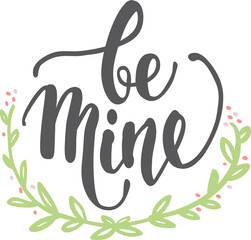 Obraz premium Valentine's Day Message - hand drawn illustration and Calligraphy