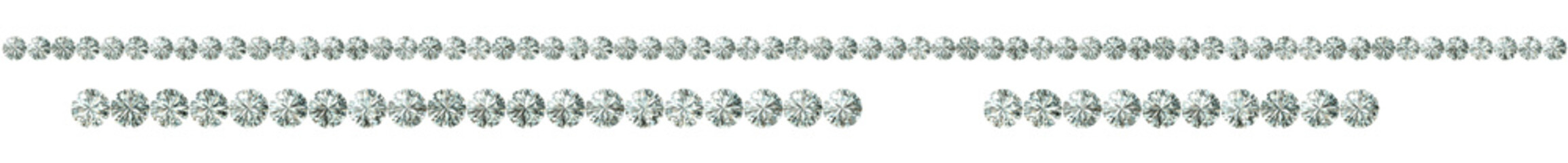 line of diamonds on transparent background  - 543682725