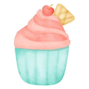 recommend clip art: watercolor cupcake clipart.