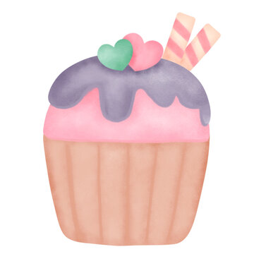 recommend clip art: watercolor cupcake clipart.