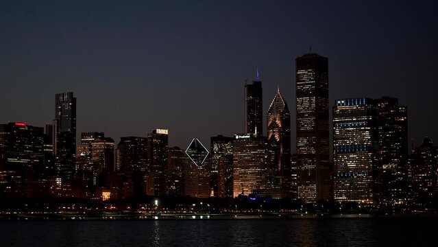 Chicago Lakefront Skyline Dusk