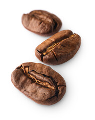 Group of roasted coffee beans