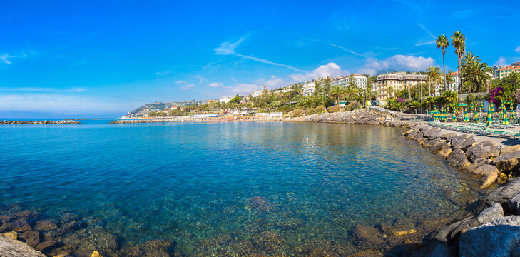 Mediterranean coast in San Remo