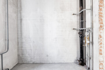 interior of the apartment without decoration in white colors