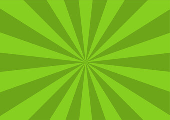 Green ray background. Vector illustration