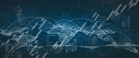 Finance background concept. Stock market investment trading graph. 
Suitable for financial investment or Economic trends business idea.
