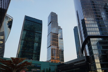 Moscow, Russia. High rise buildings of Moscow business center Moscow - city