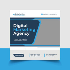 Digital marketing agency Instagram banner and social media post template