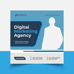 Digital marketing agency Instagram banner and social media post template