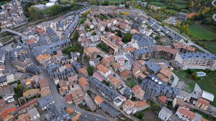 Biescas, a little city in Pirineos, Spain, surrounded by mountains