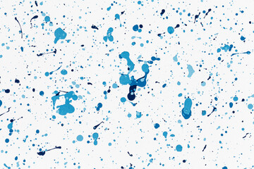 Blue paint drops texture background blue color