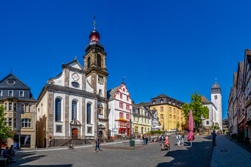 Marktplatz, Hachenburg, Hessen, Deutschland 