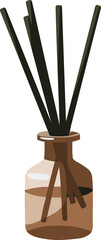 Vector brown glass aroma diffuser