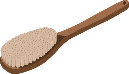 Vector wooden brush for body massage