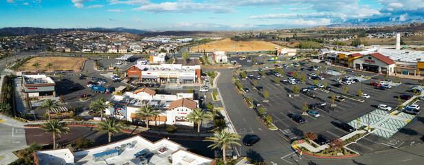 A California Shopping Center from a UAV Aerial Drone
