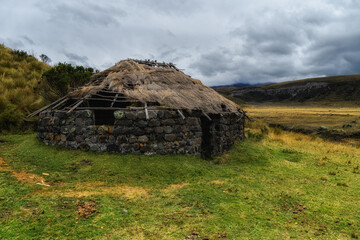 Abandoned run down cottage at Cotopaxi Volcano