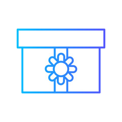 Giftbox With Flower gradient icon