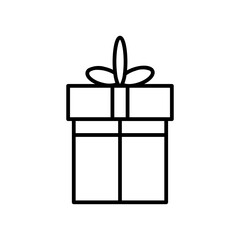 Big Giftbox With Ribbon line icon