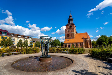 Historical city of Malchin, Mecklenburg Vorpommern, Germany 